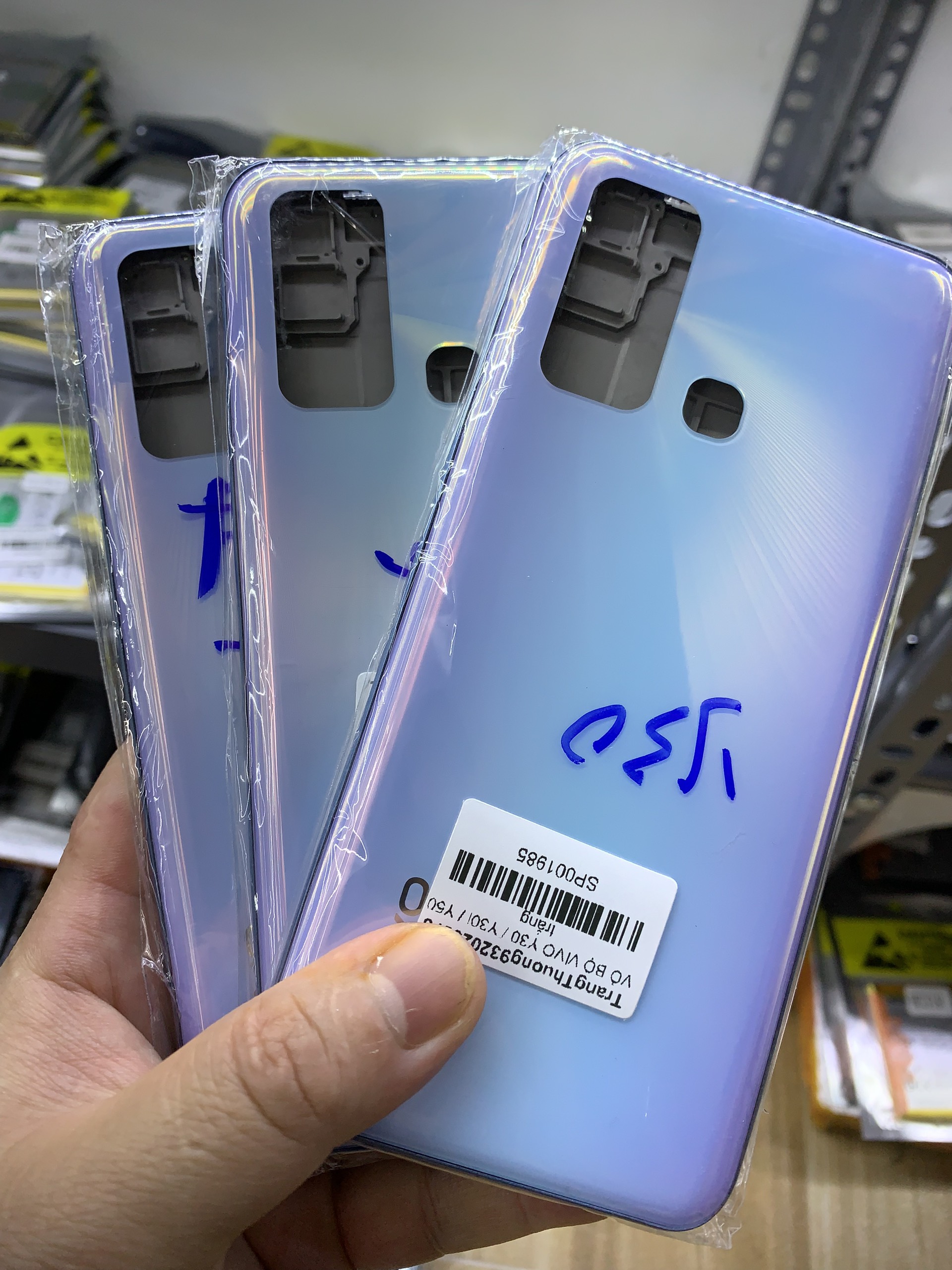 Bộ vỏ điện thoại full zin vivo y30 / y30i / y50 - bộ gồm lưng, sường, phím bấm,