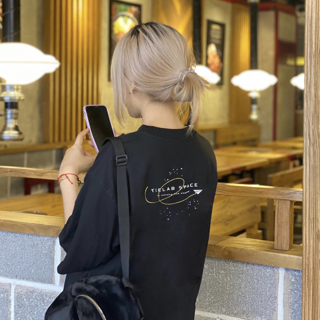 Áo Thun Teelab Local Brand Unisex Space Program: to Infinity and Beyond / Đen TS141
