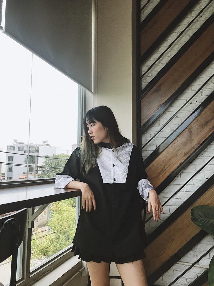 Áo Shanghai mix gấm Cổ Trụ