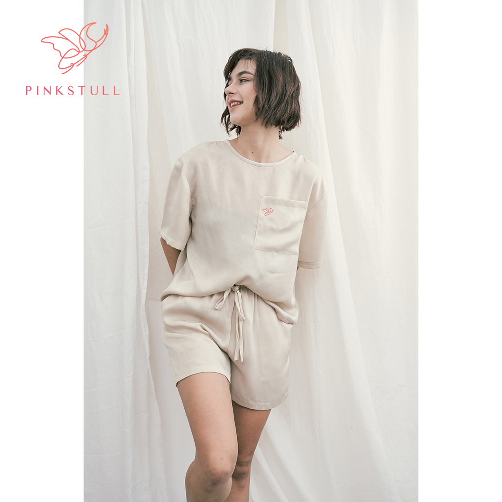 Bộ đồ ngủ Pinkstull Basic tay ngắn quần ngắn lụa trơn