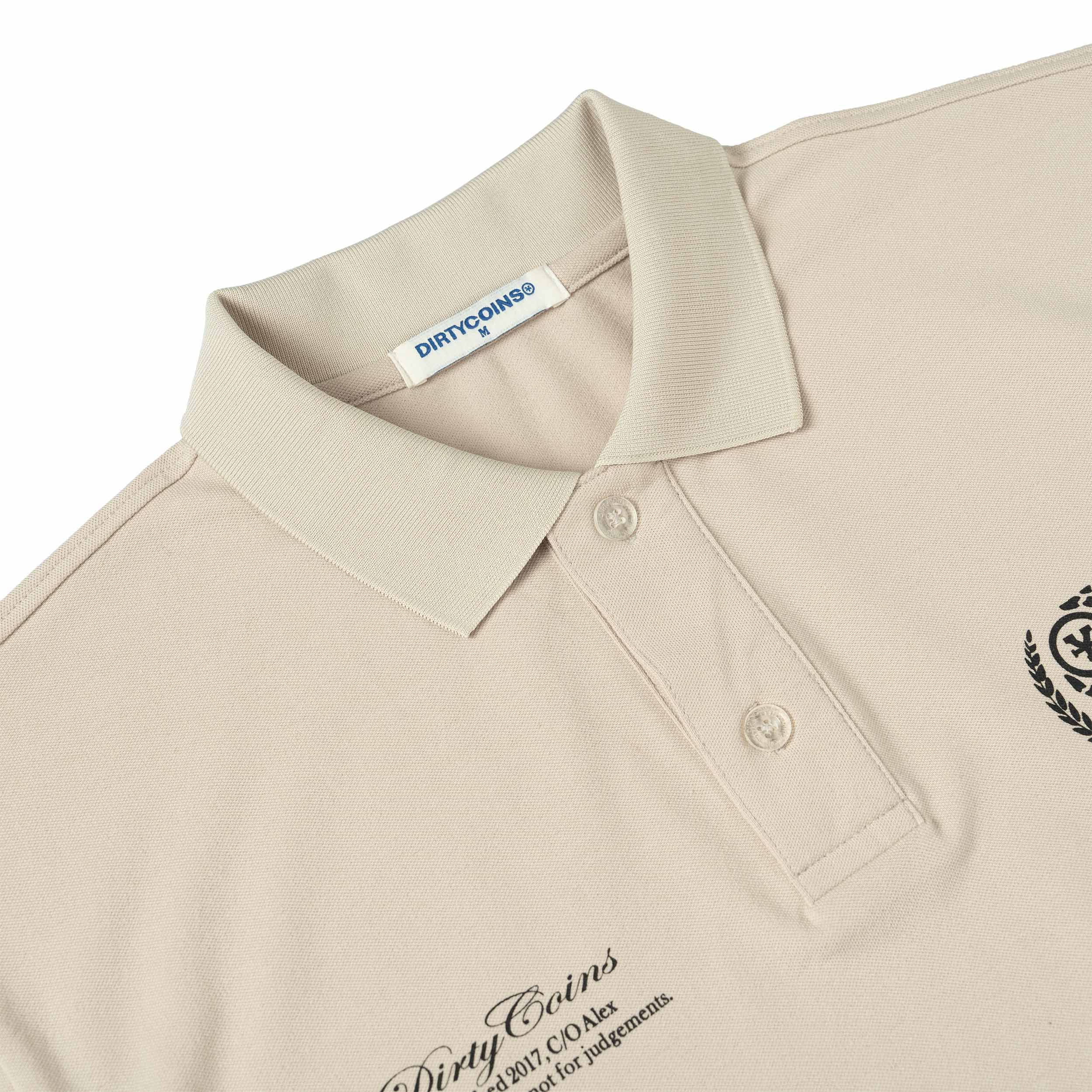 Áo Thun DirtyCoins Academy Regular Polo - Cream