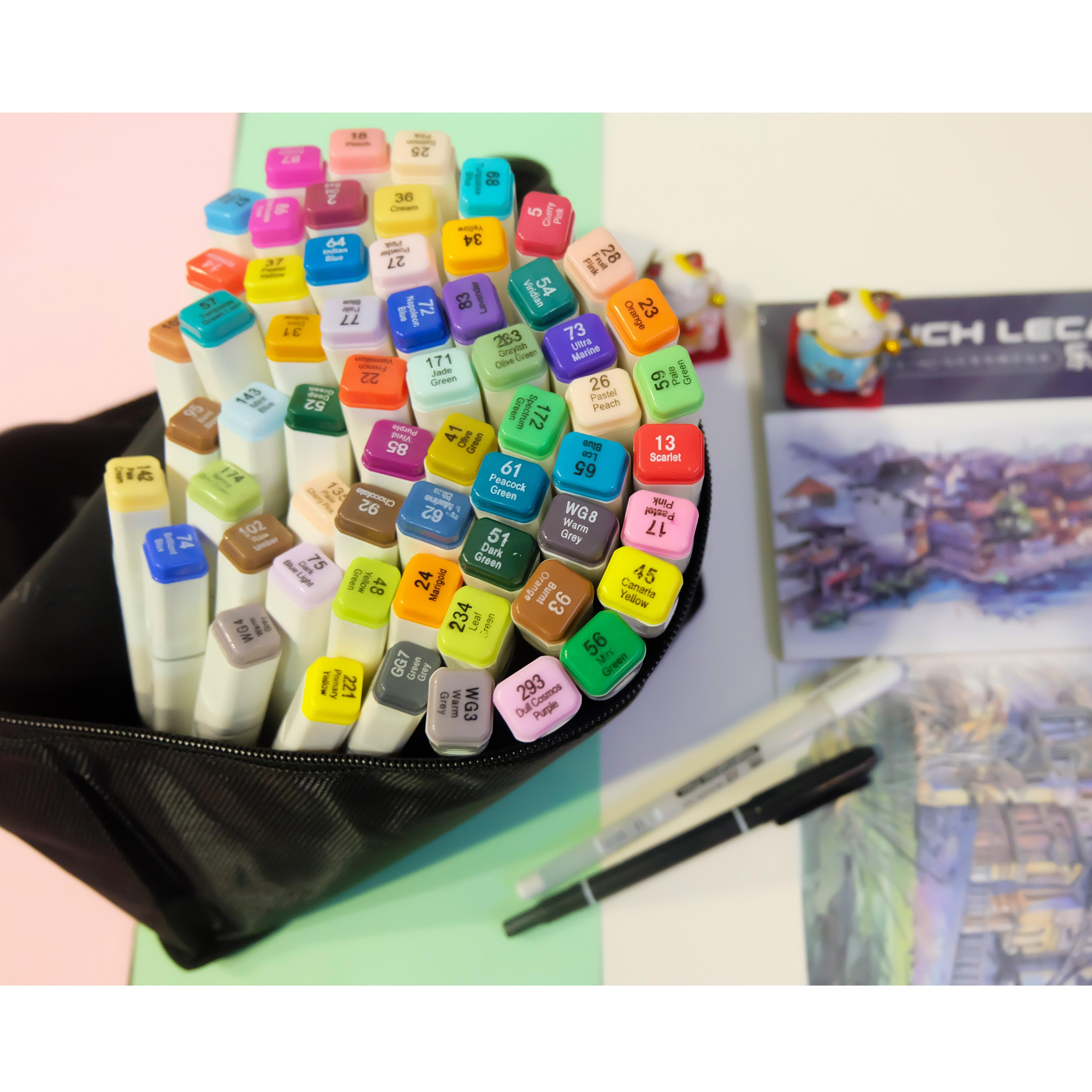 Bút Marker Touchliit 6 - 60 màu Túi vải/Set da 12 cây