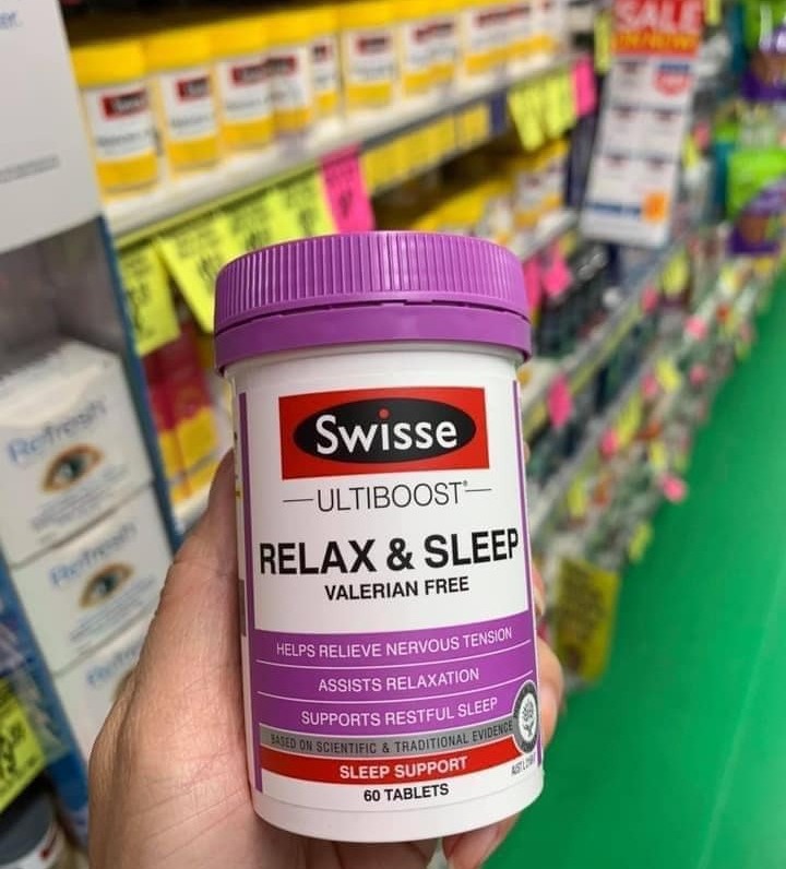 Swisse Relax & Sleep Hỗ trợ chứng mất ngủ