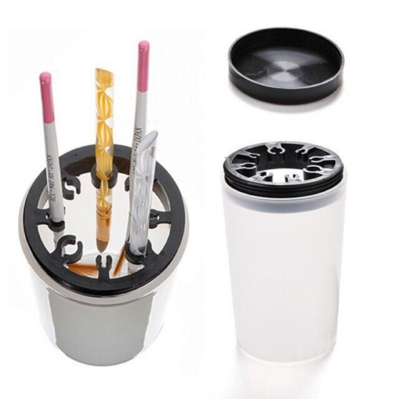 Cốc Đựng Rửa Cọ 2In1, cốc cắm cọ làm móng giá rẻ