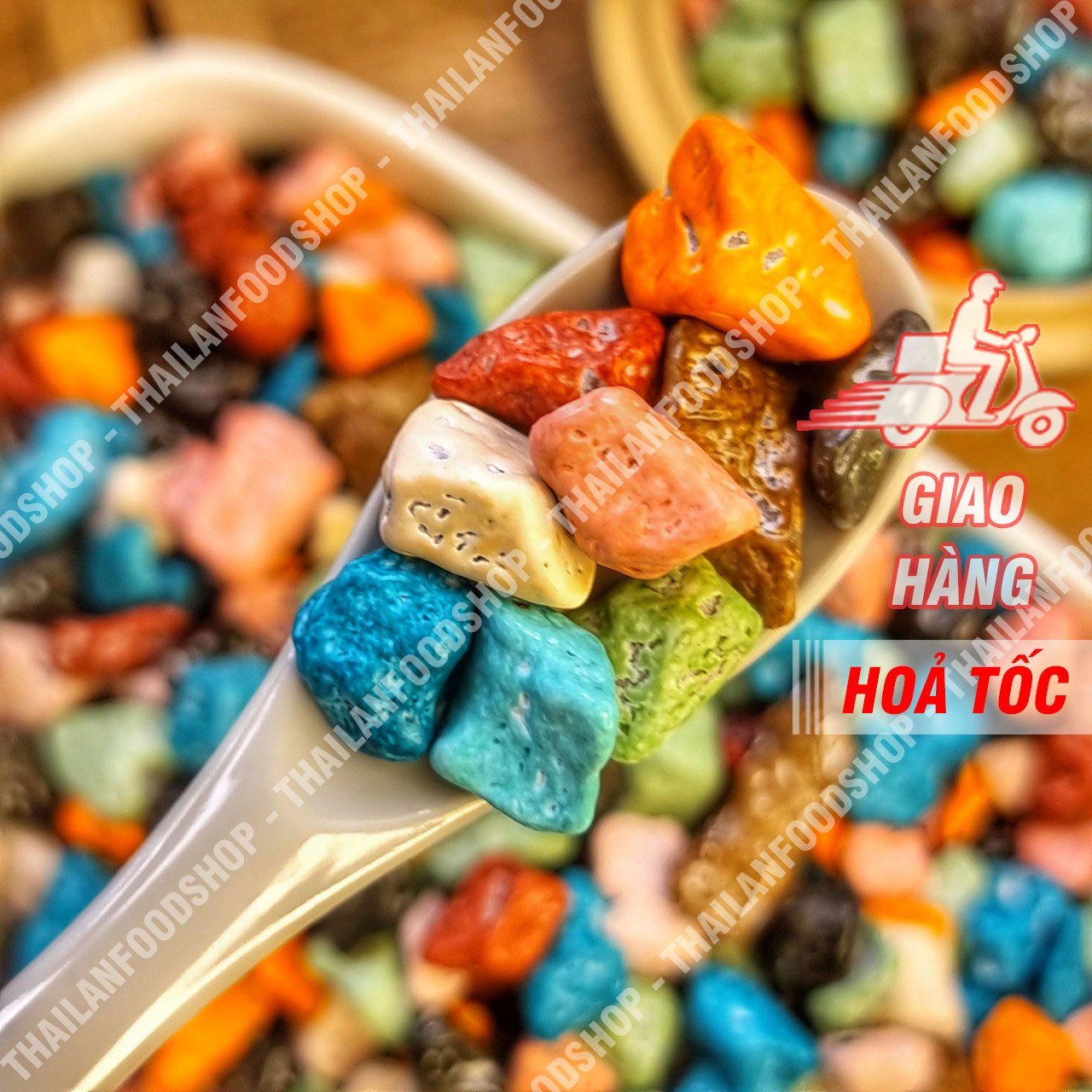 Kẹo Sỏi Đá Nhân Socola - Lon 500gr