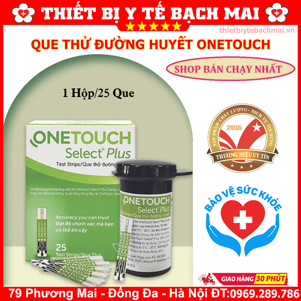 Que Thử Đường Huyết OneTouch - Hộp/25 Que