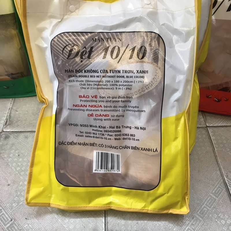 Màn tuyn chống muỗi Dệt 10/10 chính hãng