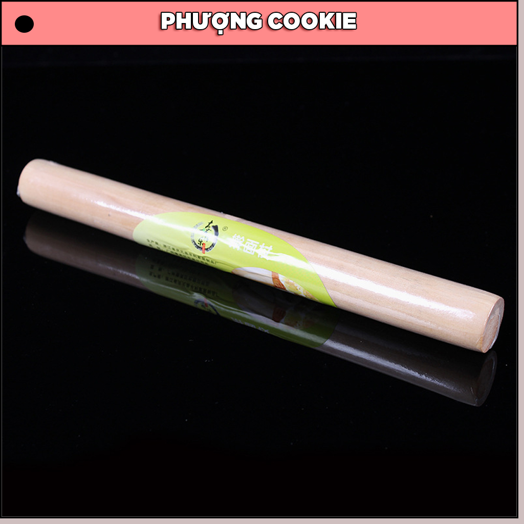 Cây cán lăn bột bằng gỗ trơn 28cm
