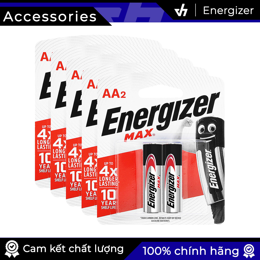 Bộ 10 pin aa alkaline energizer e91 - pin kiềm chống chảy
