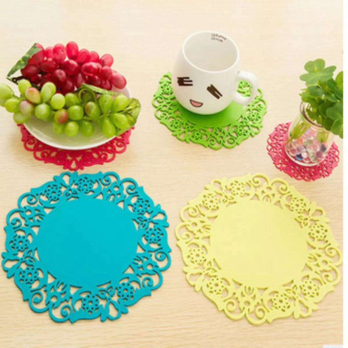 Combo 10 miếng lót 10 hoa văn Silicon