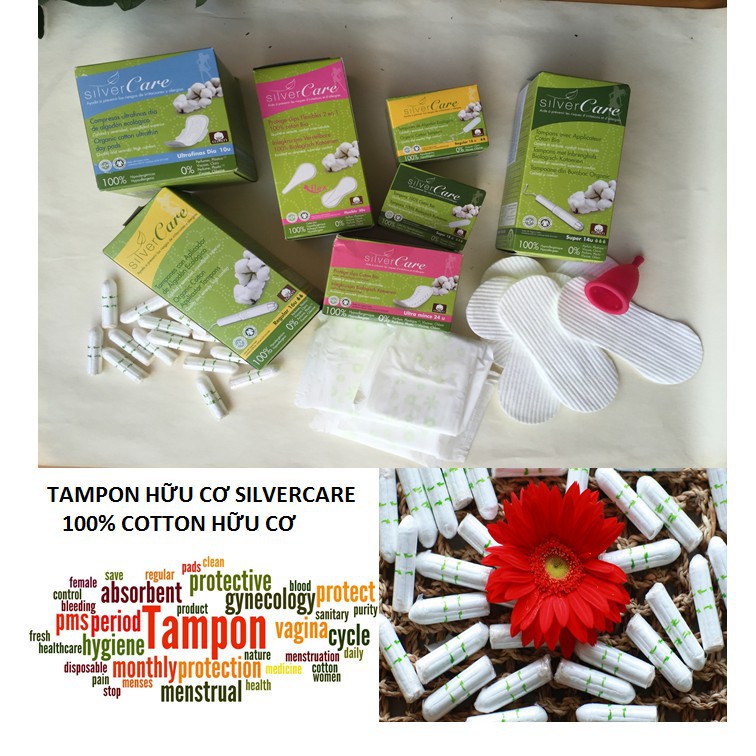 [HCM]Tampon Hữu Cơ Cotton Silvercare (6 Loại) - Leafhouse hcm