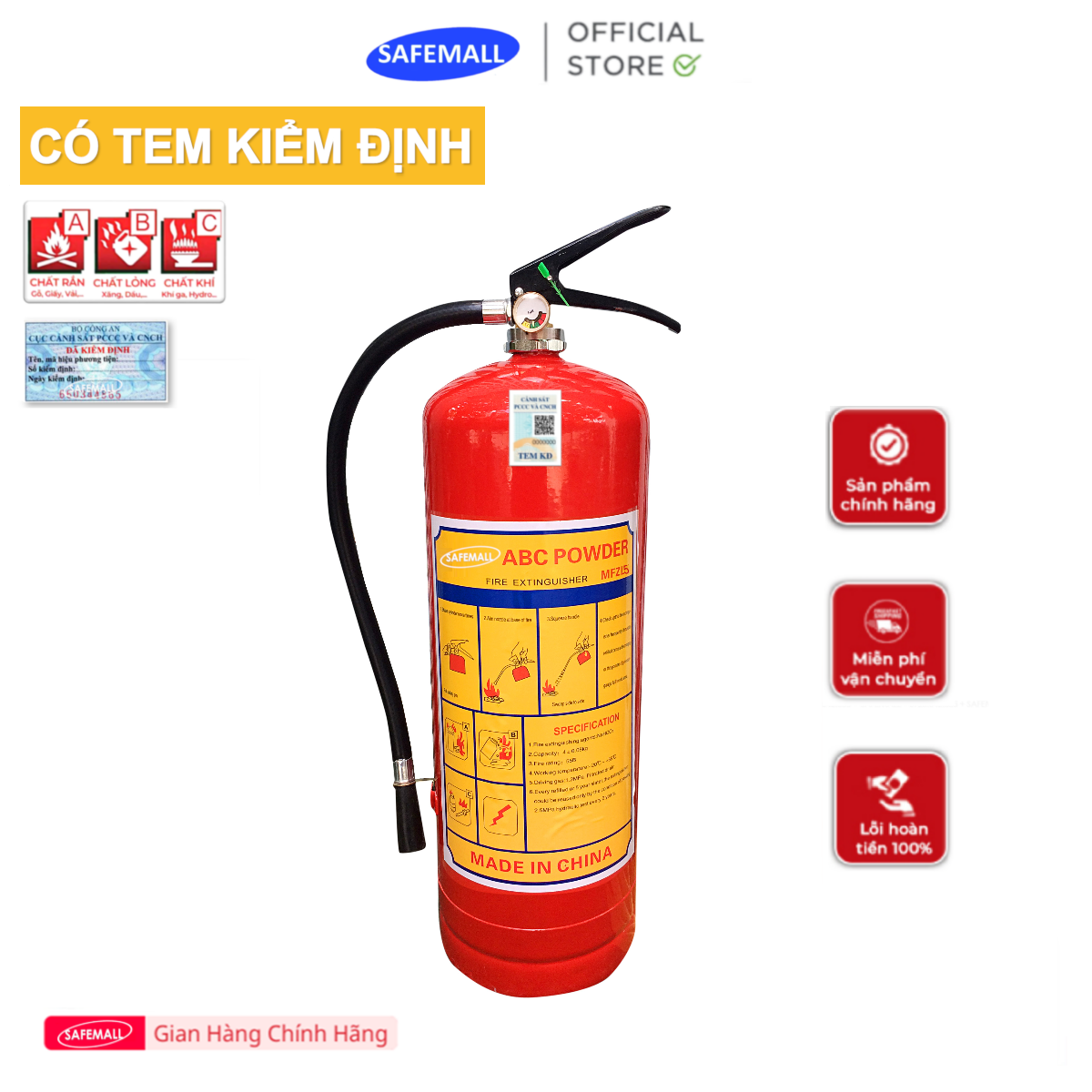 Fire extinguisher combo with ABC, BC, MT3 and tzl30 gas Fire Rescue Mask, fire rescue mask, safemall original fire extinguisher and respirator fire extinguisher
