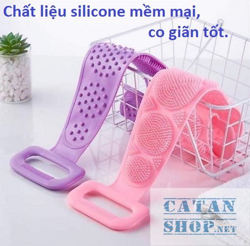 DÂY CHÀ LƯNG SILICONE TẨY TẾ BÀO CHẾT GIÚP LƯU THÔNG MÁU, DÂY TẮM CHÀ LƯNG 2 MẶT SILICONE ĐÀI LOAN GD273-ChaLung-Sili