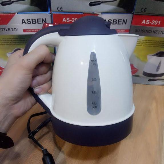 Bình Đun Nước Sôi 1Lit Trên Ô Tô 12V Cực Tiện Lợi (Cam Kết Hàng Chuẩn)