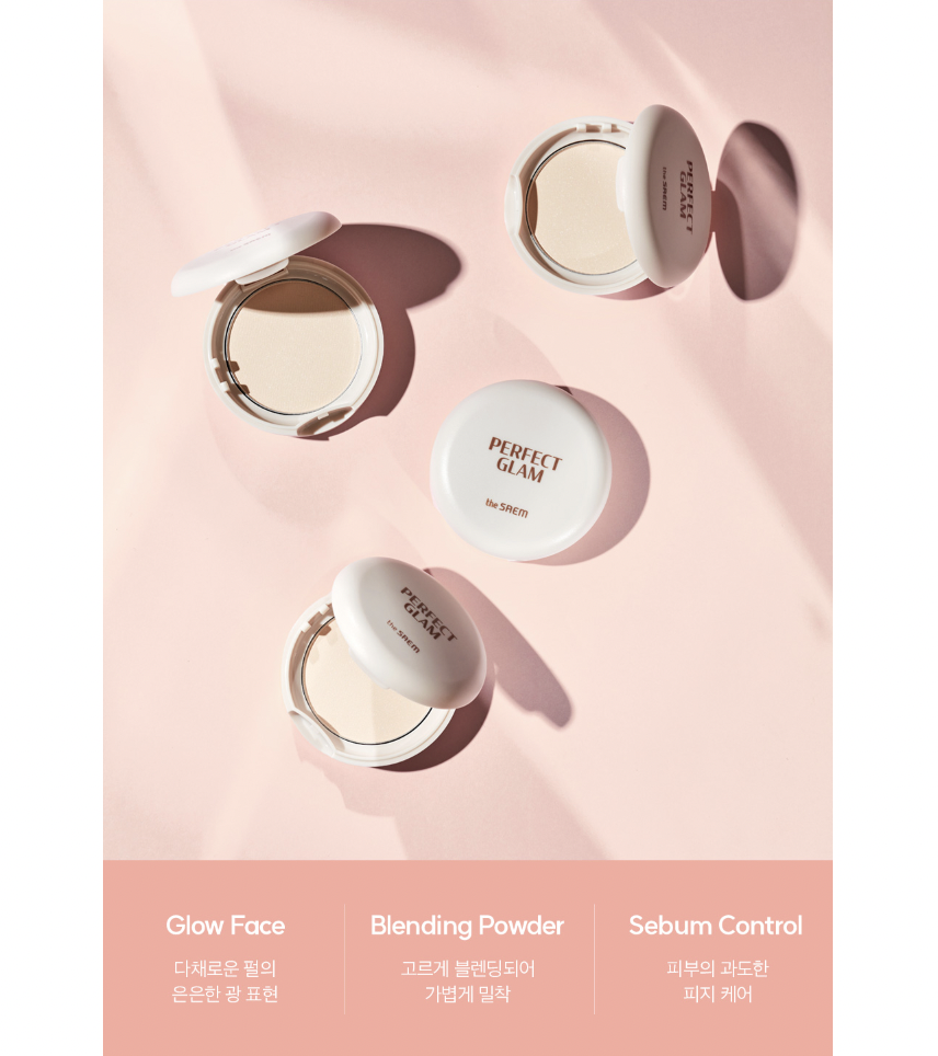 Phấn phủ THE SAEM Perfect Glam Glow Pact 9.5g