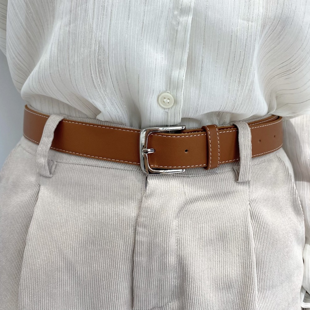 Thắt lưng mặt vuông phong cách hiện đại Modleaf Modern square belt Hàn Quốc