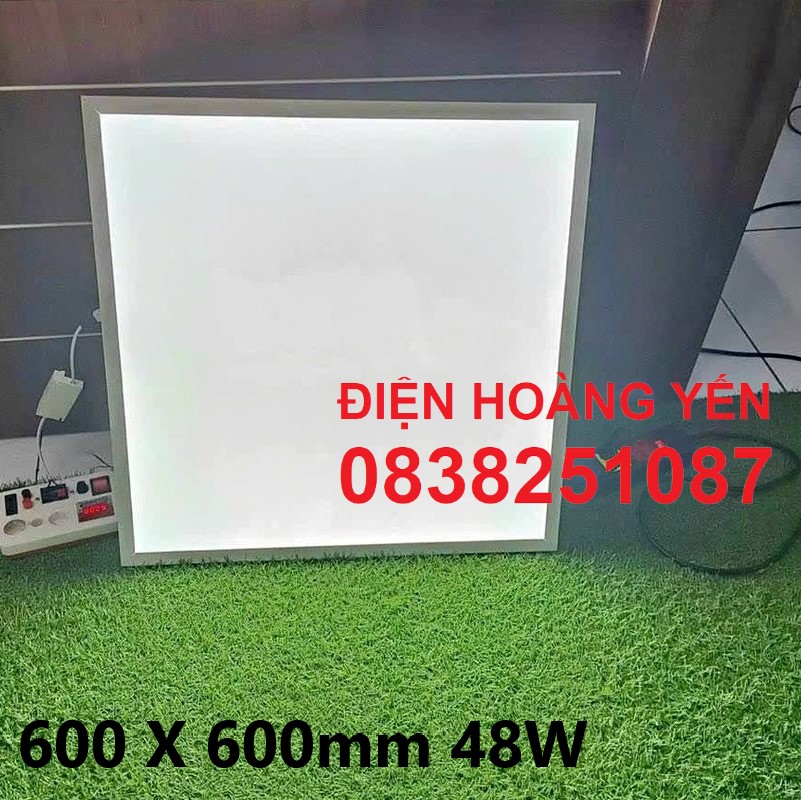 Đèn Led Panel Tấm Vuông 600 x 600 60W âm trần thạch cao sáng thẳng ở giữa tăng phô nhựa lắp nhà xưởng văn phòng