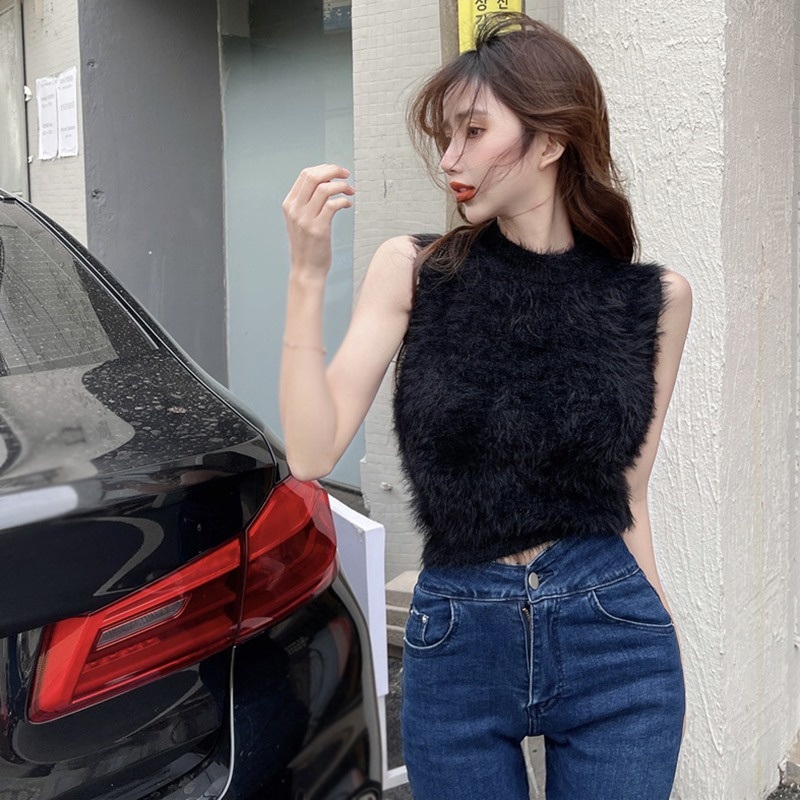 Áo Sát Nách Len Lông Mỏng Nhiều Màu Sắc Đơn Giản Cho Nữ