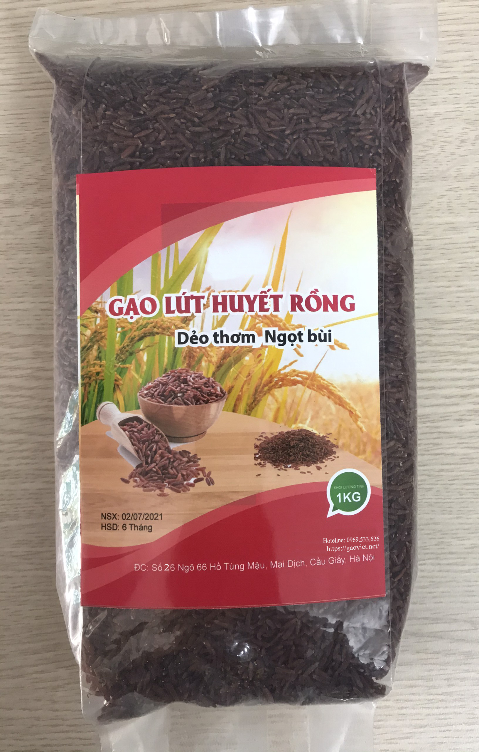 Gạo lứt huyết rồng (1 kg)