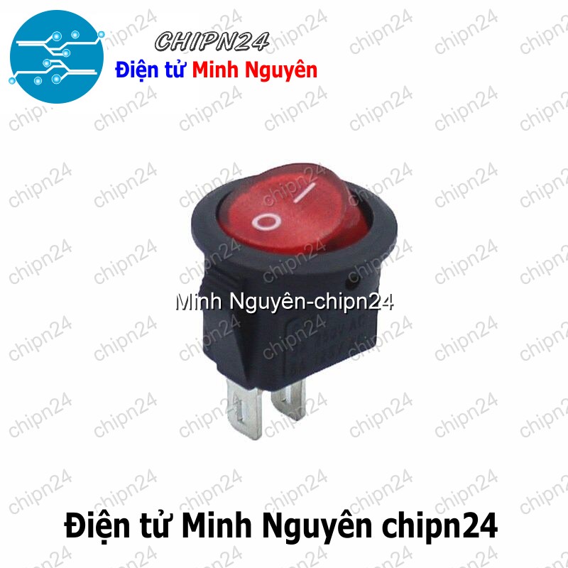 [2 cái] (F97) Công tắc Tròn 15MM (2/ 3 chân 3A 250VAC Đỏ/Đen/Trắng) - [Chọn Loại] - HHH.00133