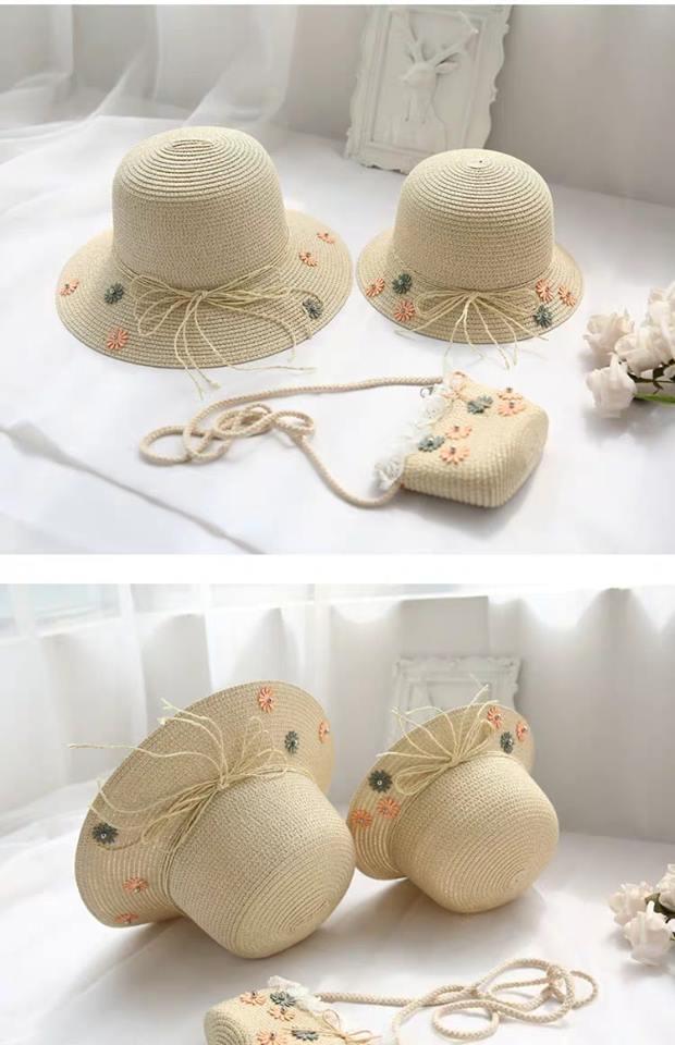 sét mũ mẹ và bé tặng túi cho bé