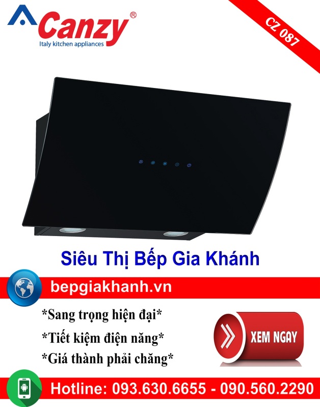 Bảng giá Máy hút mùi dạng ngiêng 70cm Canzy CZ 087D, máy hút mùi nhà bếp, máy hút mùi bếp, máy hút mùi kính cong, máy hút mùi canzy, máy hút mùi mini, máy hút mùi âm trần, máy hút mùi electrolux, may hut mui Điện máy Pico