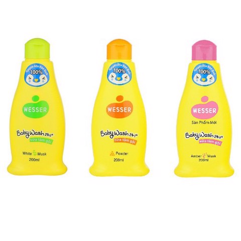 Sữa tắm gội wesser power 200ml
