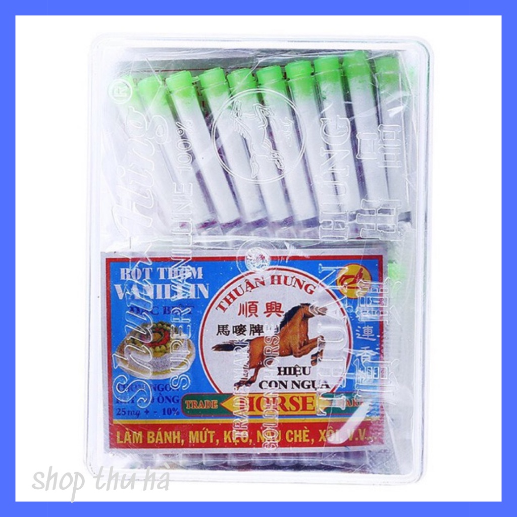 Bột thơm vani/Vanilline(vỉ 10 ống),nguyên liệu làm kem,làm bánh.