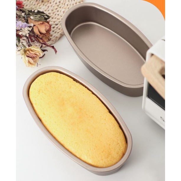 Khuôn Oval màu vàng chống dính làm bánh mì hoa cúc