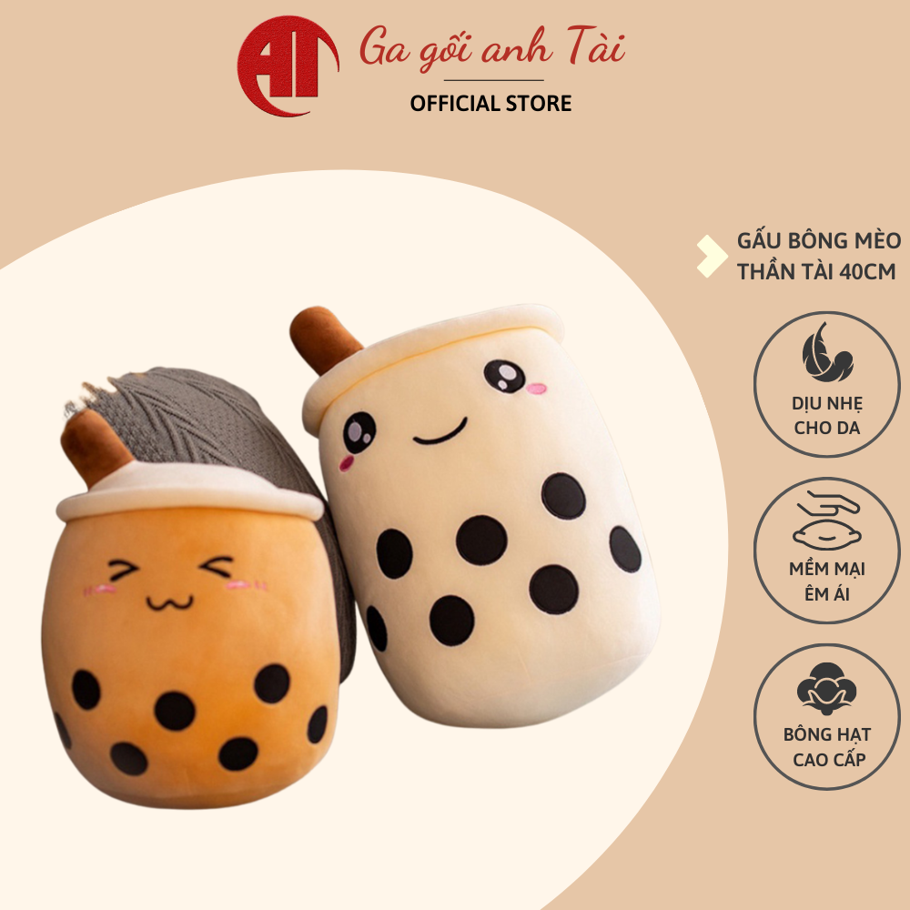 Gấu bông gối ôm bình trà sữa , gối ôm bình trà sữa loại nhỏ , gấu bông cho bé, gấu bông bình trà sữa