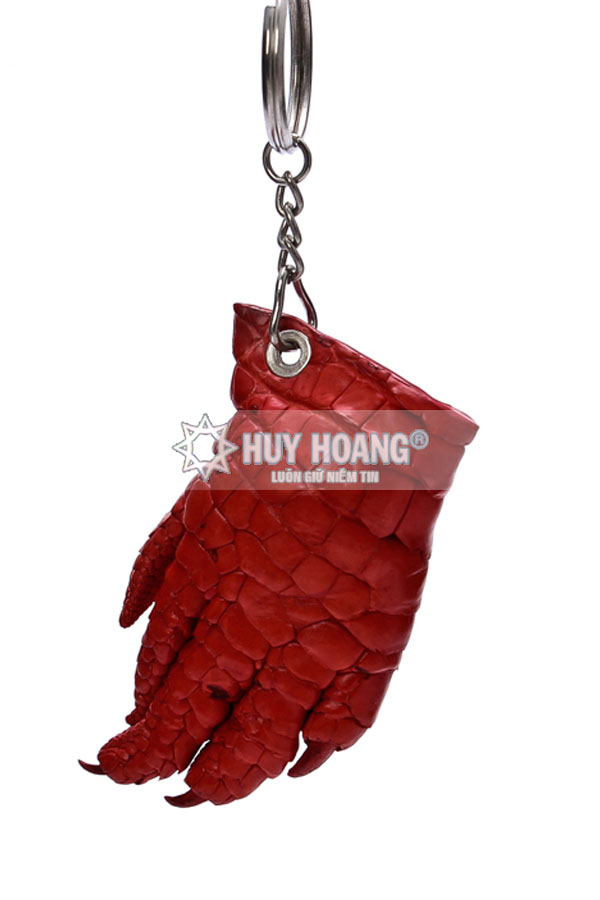 Móc khóa da cá sấu màu đỏ TH8213