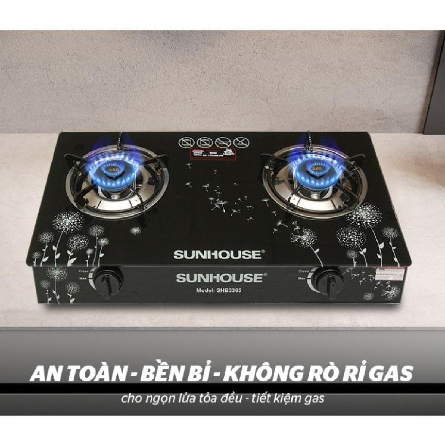 Bếp ga đôi sunhouse shb3365