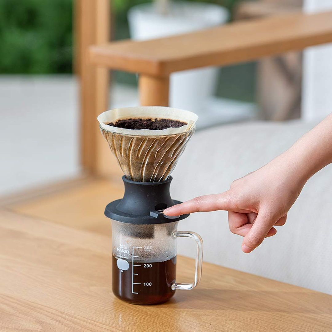 Phễu thủy tinh Hario Immersion Dripper Switch | Pha cà phê pour-over dễ dàng