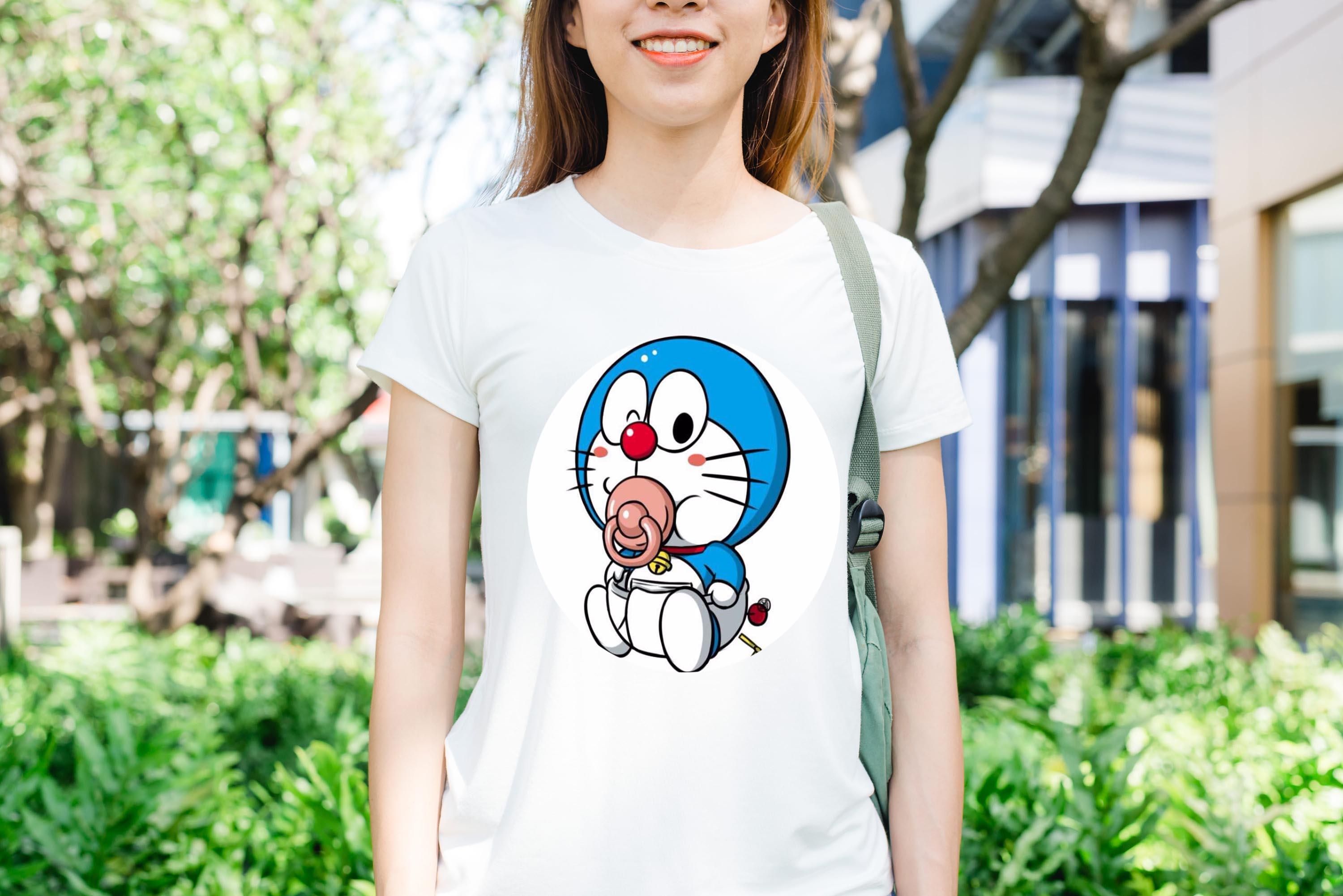 [HCM]Áo Thun hình Doremon Thèm sữa quá à!