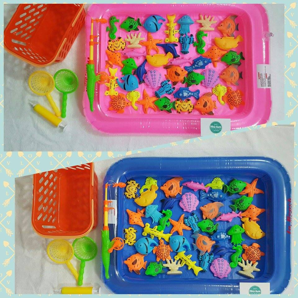 BỘ ĐỒ CHƠI CÂU CÁ NAM CHÂM KÈM BỂ PHAO