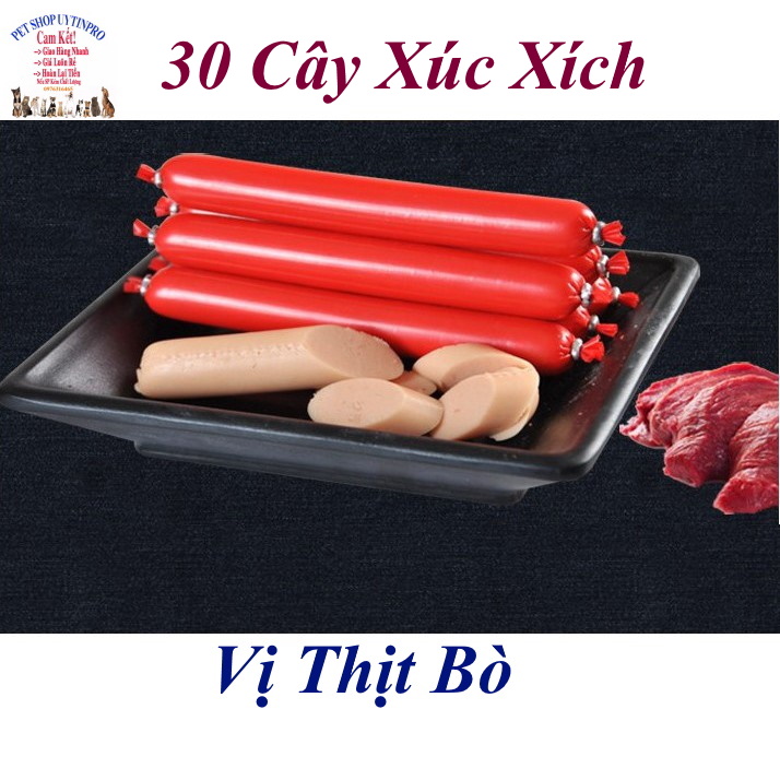 [Hoàn tiền 10%]  30 Cây xúc xích cho Chó Mèo Giúp bổ sung dinh dưỡng, Tốt cho tiêu hóa, Thơm ngon bổ dưỡng - Pet shop Pro