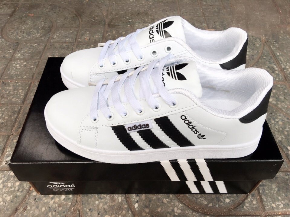 Giày Adidas Classic 3 sọc - Đen - Nam Nữ