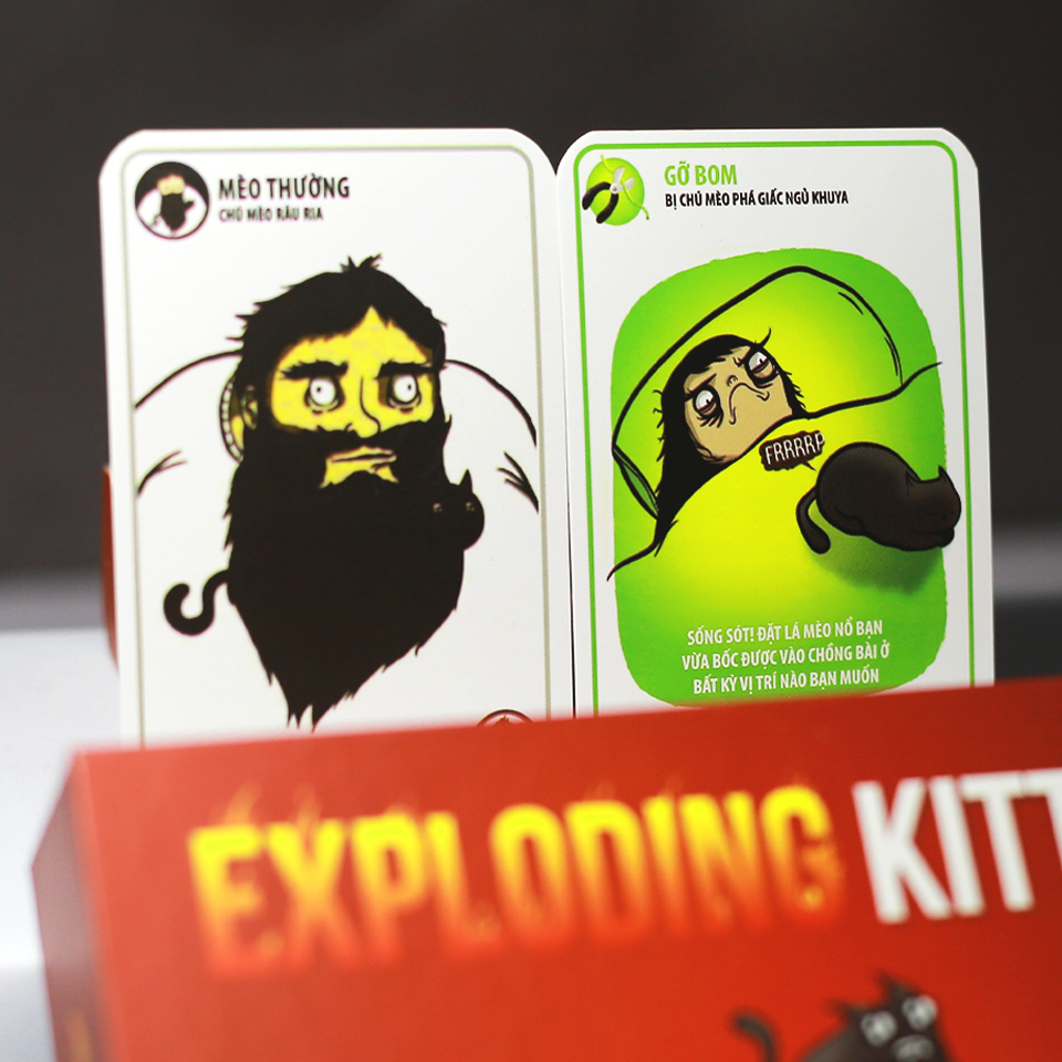 [Nhập RS0822 giảm 30k cho đơn 99k][Việt hóa] Mèo Nổ hộp cứng TOP BOARDGAME - Exploding Kittens BoardGame