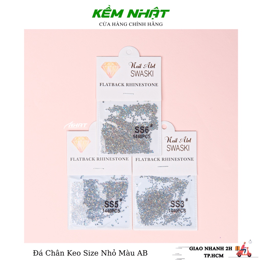 Đá chân keo size nhỏ màu ab đính móng