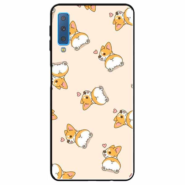 Ốp lưng dành cho samsung a7 2018 mẫu cún corgy làm kiểu
