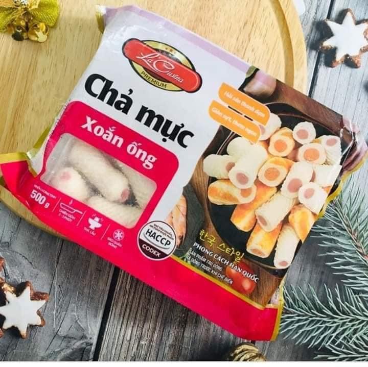 Chả mực xoắn 500g , Hàng lacusina, chiên, rán, thả lâu siêu ngon