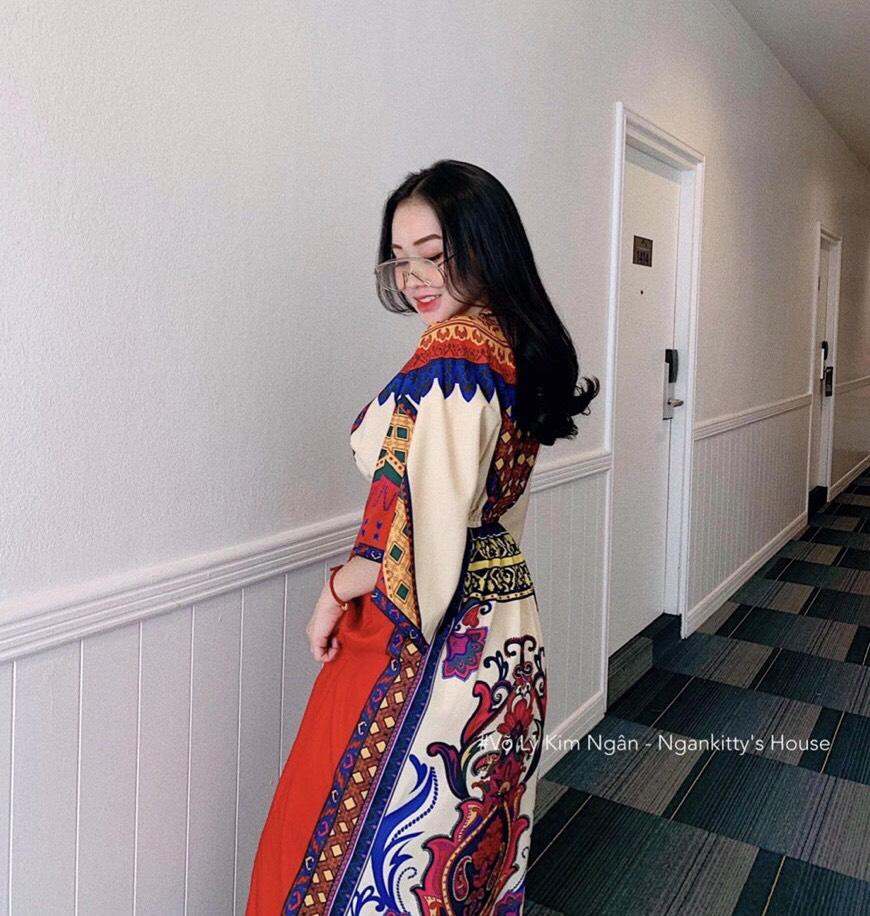 (HÌNH THẬT) ĐẦM MAXI THỔ CẨM HÀNG THIẾT KẾ MỚI NHẤT 2019