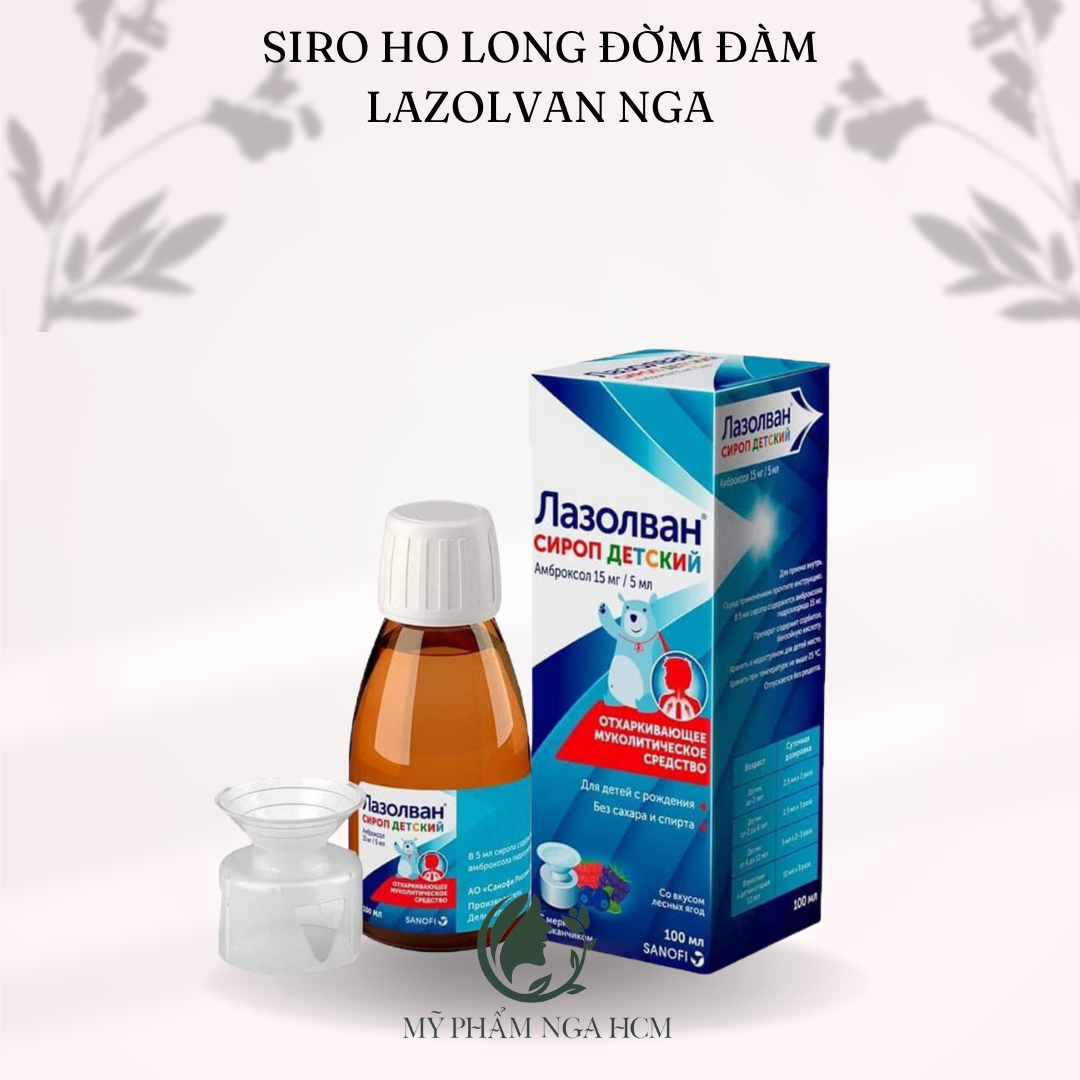 Siro ho long đờm đàm Lazolvan Nga 100ml
