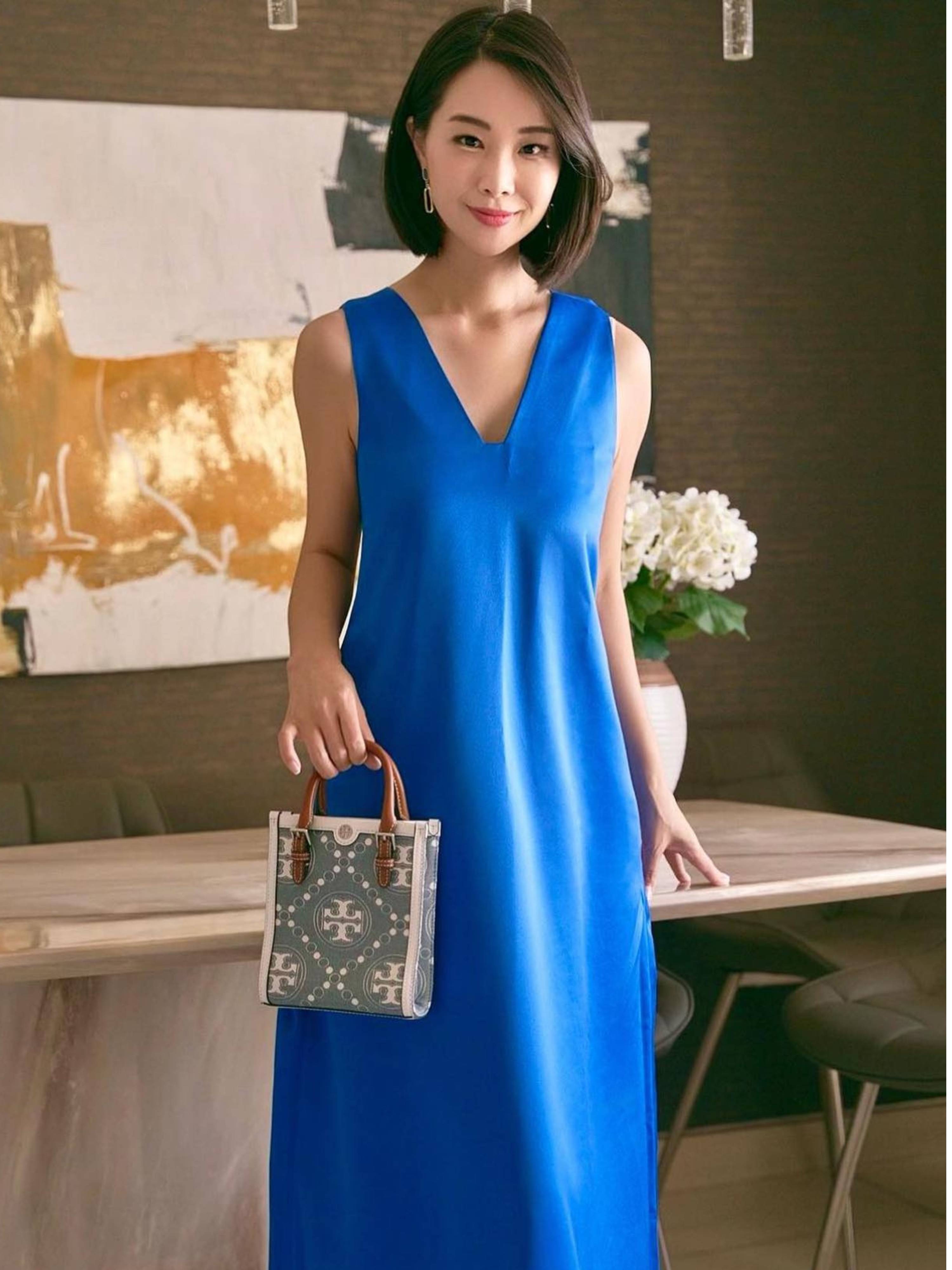 Đầm dài basic cách điệu cổ Mauve Luxe dress