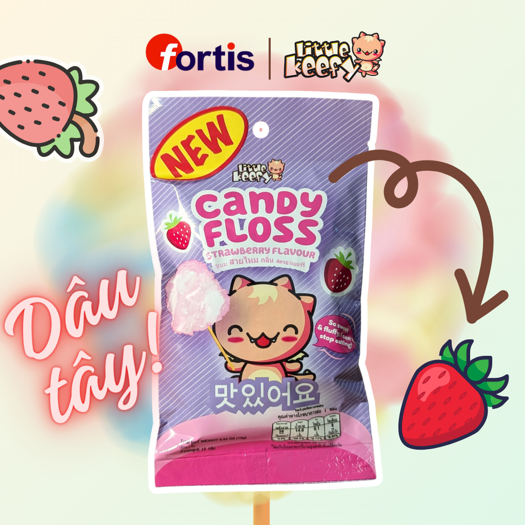Kẹo Bông Gòn Little Keefy Candy Floss 15g