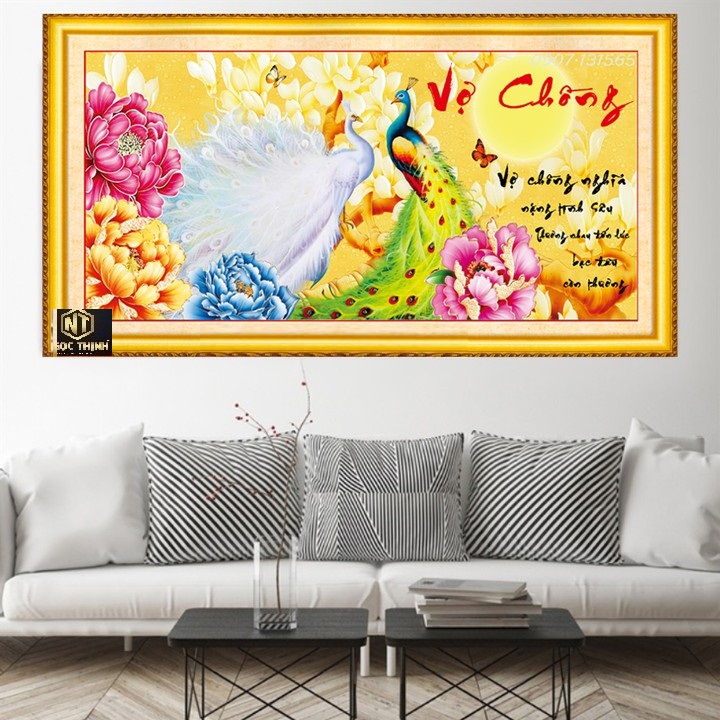 Tranh đính đá Vợ Chồng VS055 KT:103X50cm chính hãng