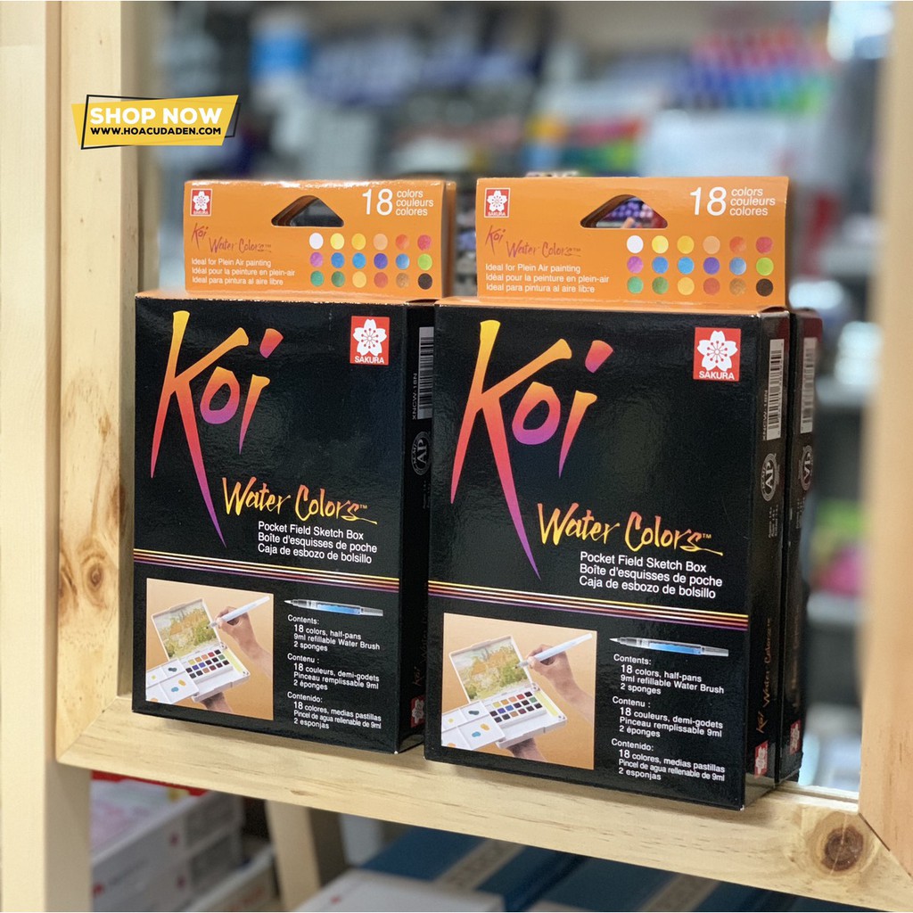 [HCM]Màu Nước SAKURA Koi Kèm Cọ Nước Nhật Bản