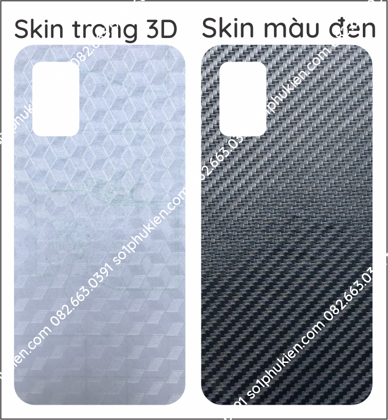 Miếng dán mặt lưng skin carbon Samsung A03s