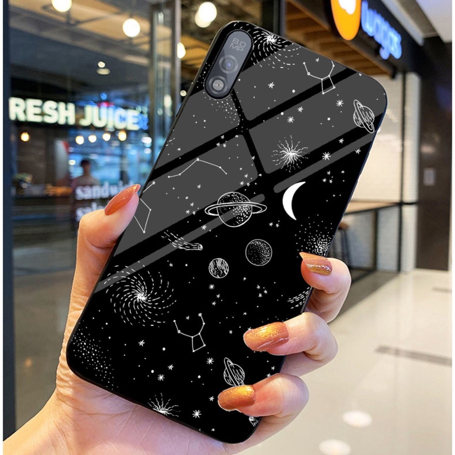 Ốp Lưng VSMART BEE 3 Ốp kính bóng cao cấp Phi Hành Gia