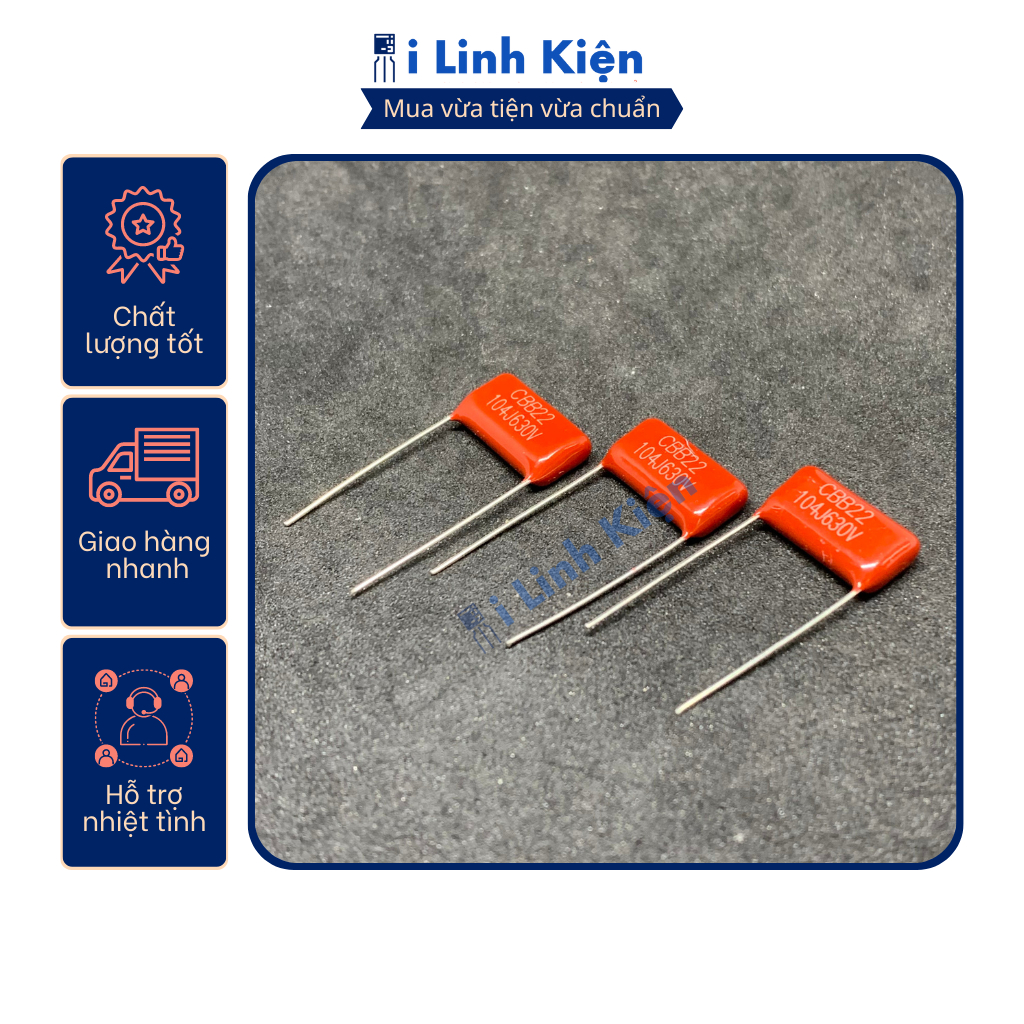 Tụ 104J 630V chất lượng tốt.